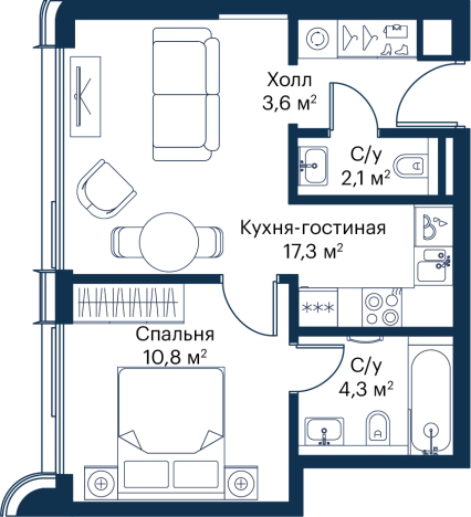 Купить однокомнатную квартиру на вторичке у метро Павшино в Красногорске. Вариант № 122409, 0, площадь -  квм, цена 21936669 рублей
