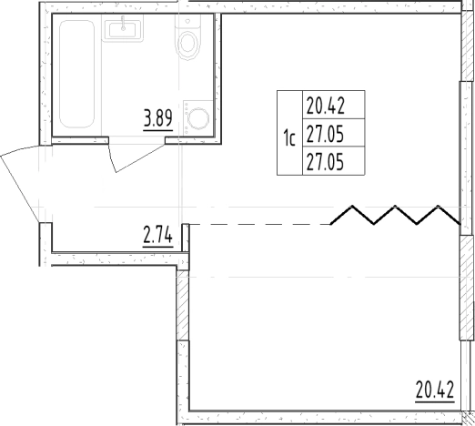 Купить Студию у метро Чёрная речка в Санкт-Петербурге. Вариант № 6209790, 0, площадь -  квм, цена 6325237 рублей