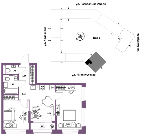Купить квартиру на вторичке на улице Баумана в Королёве. Вариант № 10493392, 0, площадь -  квм, цена 23800000 рублей