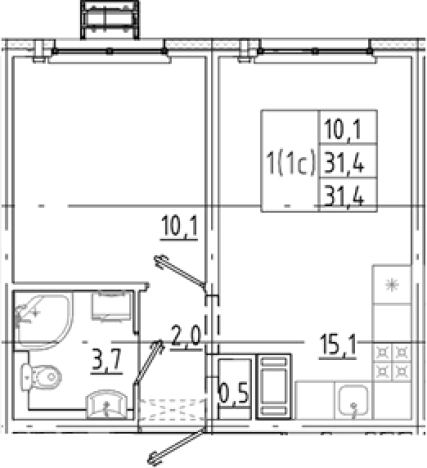 Купить двухкомнатную квартиру у метро Гражданский проспект в Санкт-Петербурге. Вариант № 8085697, 0, площадь -  квм, цена 5459329 рублей