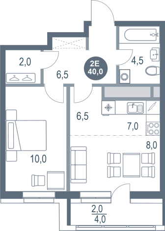Купить двухкомнатную квартиру в новостройках у метро Котельники в Котельниках. Вариант № 8891838, 0, площадь -  квм, цена 7277440 рублей