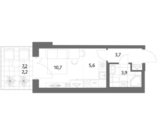 Купить Студию в новостройках в ЖК Парусная 1 в Санкт-Петербурге. Вариант № 7262583, 0, площадь -  квм, цена 10960000 рублей
