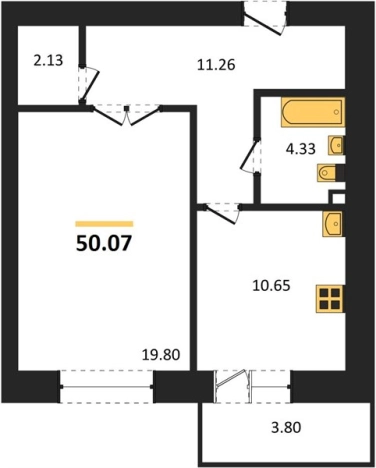 Купить однокомнатную квартиру в ЖК Зеленая Долина в Воронеже. Вариант № 160304, 0, площадь -  квм, цена 6008400 рублей