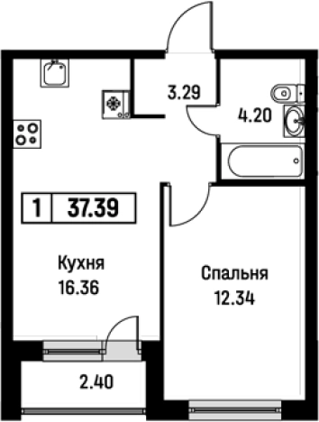 Купить двухкомнатную квартиру в ЖК Урбанист в Мурине. Вариант № 8062477, 0, площадь -  квм, цена 7251496 рублей