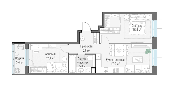 Купить квартиру в ЖК Новое Пушкино в Пушкине. Вариант № 165919, 0, площадь -  квм, цена 10920000 рублей