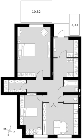 Купить трехкомнатную квартиру на улице Горького в Апрелевке. Вариант № 9891467, 0, площадь -  квм, цена 23944777 рублей