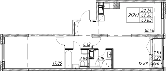 Купить трехкомнатную квартиру у метро Елизаровская в Санкт-Петербурге. Вариант № 7849269, 0, площадь -  квм, цена 21916208 рублей