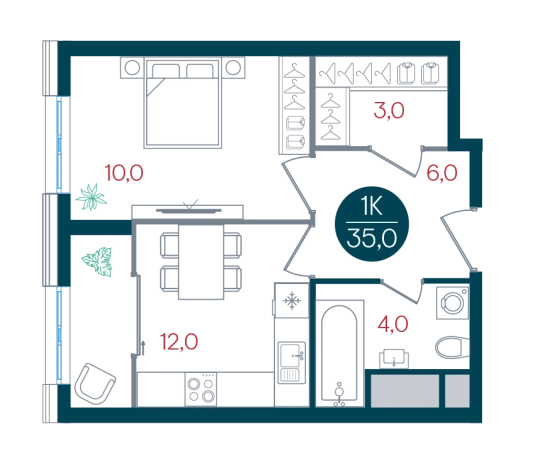 Купить однокомнатную квартиру в районе Царицыно в Москве. Вариант № 8948669, 0, площадь -  квм, цена 13212920 рублей