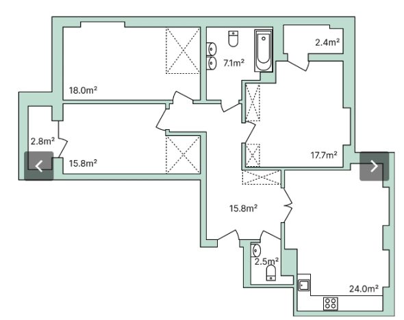 Купить квартиру на улице Соревнования в Нижнем Новгороде. Вариант № 123896, 0, площадь -  квм, цена 31567500 рублей