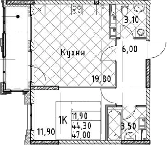 Купить двухкомнатную квартиру в новостройках в районе Приморский в Санкт-Петербурге. Вариант № 74338, 0, площадь -  квм, цена 11351053 рублей