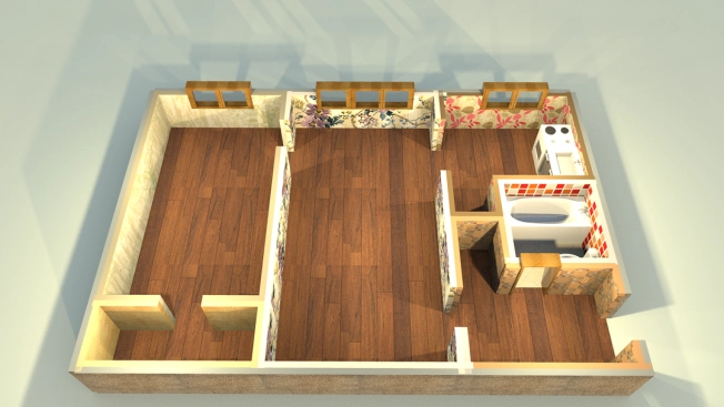 Купить двухкомнатную квартиру в Микрорайоне 15-й, Ангарск в Ангарске. Вариант № 38478, 4, площадь -  квм, цена 3200000 рублей