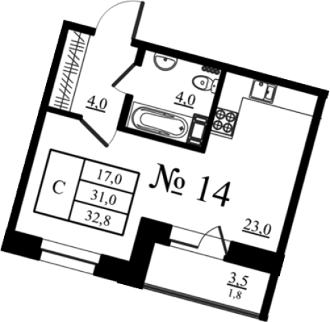 Купить квартиру на вторичке в Гатчине. Вариант № 7260098, 0, площадь -  квм, цена 5606898 рублей