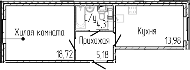 Купить однокомнатную квартиру в новостройках у метро Парнас в Сертолове. Вариант № 6057374, 0, площадь -  квм, цена 8032398 рублей