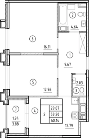 Купить двухкомнатную квартиру в новостройках в ЖК Ассамблея в Санкт-Петербурге. Вариант № 6231542, 0, площадь -  квм, цена 23767328 рублей