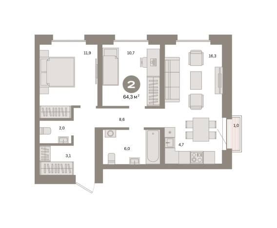 Купить двухкомнатную квартиру в новостройках в ЖК Метроном в Москве. Вариант № 125128, 0, площадь -  квм, цена 22200000 рублей