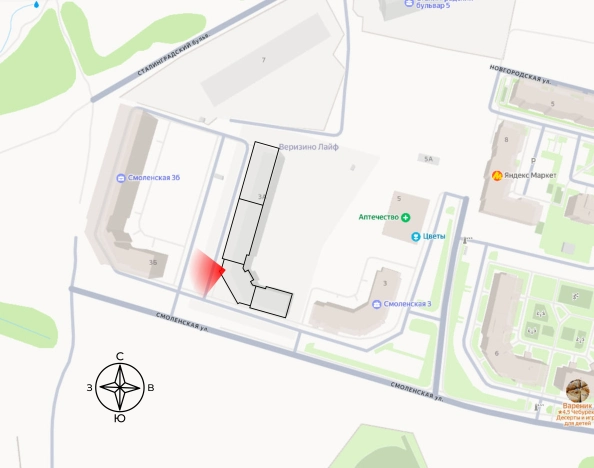 Купить квартиру на улице Смоленская в Владимире. Вариант № 948921, 2, площадь -  квм, цена 4337225 рублей