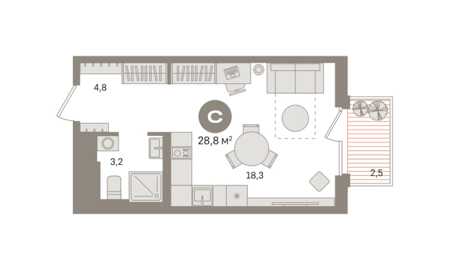 Купить Студию в ЖК Квартал Герцена в Москве. Вариант № 128237, 0, площадь -  квм, цена 9870000 рублей