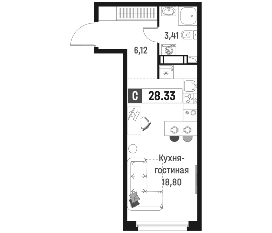 Купить Студию в ЖК Максималист в Мурине. Вариант № 6867296, 0, площадь -  квм, цена 5437650 рублей