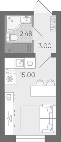 Купить Студию в новостройках в районе Красногвардейский в Санкт-Петербурге. Вариант № 7604108, 0, площадь - квм, цена 4798615 рублей