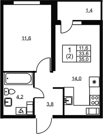 Купить квартиру в ЖК Ермак в Ленинградской области. Вариант № 6609699, 0, площадь -  квм, цена 4945000 рублей