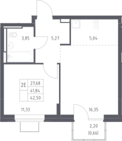 Купить однокомнатную квартиру у метро Котельники в Лыткарине. Вариант № 2723540, 0, площадь -  квм, цена 6270705 рублей