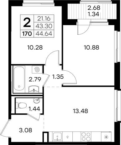 Купить квартиру в ЖК GloraX Новинки в Нижегородской области. Вариант № 137885, 0, площадь -  квм, цена 7129999 рублей