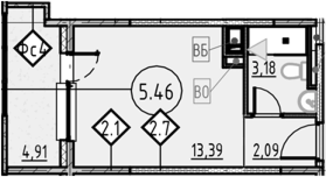 Купить Студию в новостройках на улице 3-й Рабфаковский переулок в Санкт-Петербурге. Вариант № 4163698, 0, площадь -  квм, цена 5639702 рублей