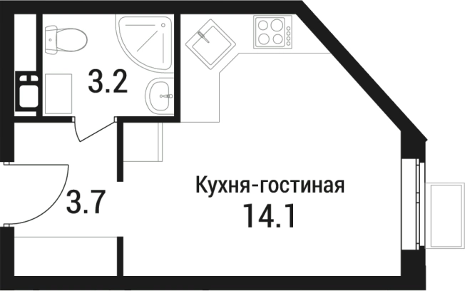 Купить Студию в ЖК Дом в Малаховке в Московской области. Вариант № 131792, 0, площадь - квм, цена 3773352 рублей