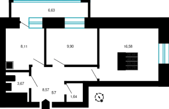 Купить квартиру в районе Ингодинский в Чите. Вариант № 161382, 0, площадь -  квм, цена 9514521 рублей