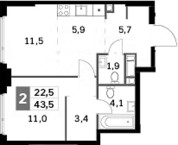 Купить квартиру в ЖК Sydney City в Москве. Вариант № 134730, 0, площадь - квм, цена 25725900.0000 рублей