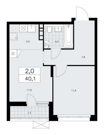 Купить квартиру у метро Филатов луг в Москве. Вариант № 2193379, 0, площадь -  квм, цена 17781142 рублей