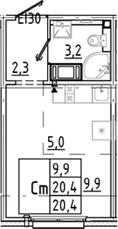Купить Студию в новостройках у метро Гражданский проспект в Санкт-Петербурге. Вариант № 8085512, 0, площадь -  квм, цена 3899827 рублей