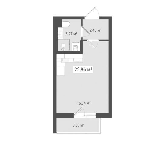 Купить Студию в новостройках у метро Девяткино в Ленинградской области. Вариант № 9142317, 0, площадь -  квм, цена 4601132 рублей