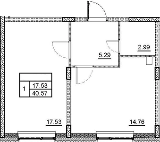 Купить однокомнатную квартиру на улице Кутышева в Ленинградской области. Вариант № 66706, 0, площадь -  квм, цена 4486300 рублей