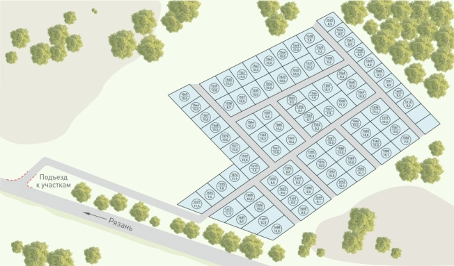 Купить земельный участок на улице Светлая в Рязанской области. Вариант № 9202, 17, площадь -  квм, цена 550000 рублей
