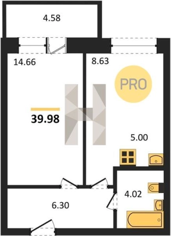 Купить однокомнатную квартиру в новостройках в ЖК Азбука в Ижевске. Вариант № 65263, 0, площадь -  квм, цена 3426467 рублей
