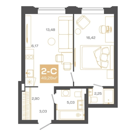 Купить двухкомнатную квартиру в ЖК Пульсар в Новосибирске. Вариант № 9960551, 0, площадь -  квм, цена 11793000 рублей