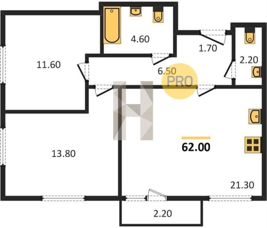 Купить двухкомнатную квартиру на улице Металлургов в Ижевске. Вариант № 62084, 0, площадь -  квм, цена 5011720 рублей