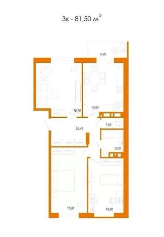 Купить трехкомнатную квартиру в районе Кировский в Ростове-на-Дону. Вариант № 370020, 3, площадь -  квм, цена 9300000 рублей