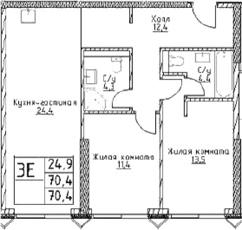 Купить квартиру в новостройках в районе Черёмушки в Москве. Вариант № 10307570, 0, площадь -  квм, цена 25160960 рублей