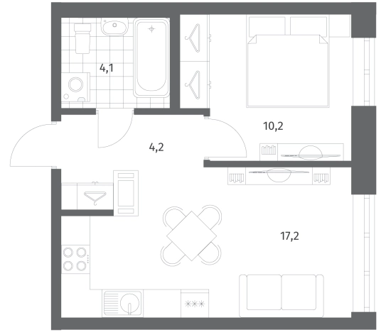 Купить двухкомнатную квартиру в ЖК NEWПИТЕР в Ленинградской области. Вариант № 5258547, 0, площадь -  квм, цена 6761000 рублей
