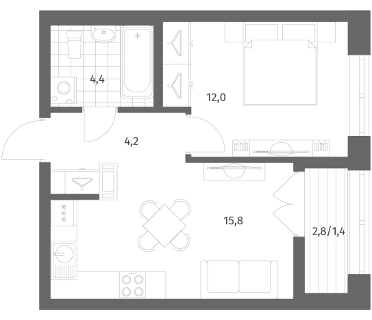 Купить двухкомнатную квартиру в ЖК NEWПИТЕР в Ленинградской области. Вариант № 5258528, 0, площадь - квм, цена 7131000 рублей