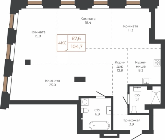 Купить Студию на улице Барханная в Новосибирской области. Вариант № 6841067, 0, площадь -  квм, цена 23454648 рублей