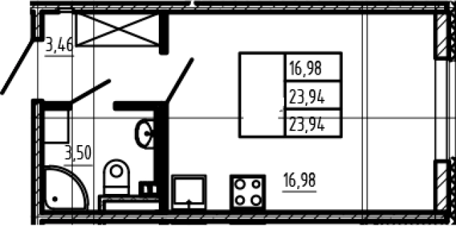 Купить Студию в новостройках у метро Парнас в Сертолове. Вариант № 6963106, 0, площадь -  квм, цена 5578020 рублей