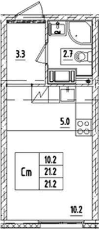 Купить Студию в ЖК Октябрьская набережная в Санкт-Петербурге. Вариант № 9206130, 0, площадь -  квм, цена 5549714 рублей
