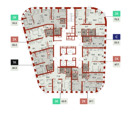 Купить квартиру в ЖК N1 Первый дом в Нижнем в Нижнем Новгороде. Вариант № 107133, 1, площадь -  квм, цена 13642285 рублей