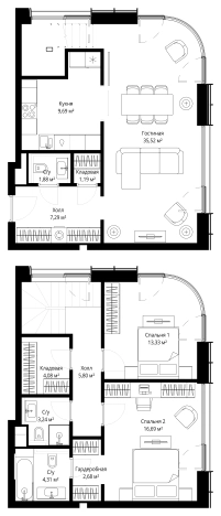 Купить трехкомнатную квартиру в СЗАО в Москве. Вариант № 149253, 0, площадь -  квм, цена 60425820 рублей