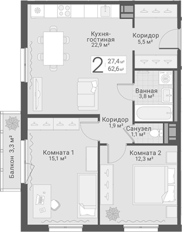 Купить трехкомнатную квартиру в новостройках в ЖК Руднева, 15 в Санкт-Петербурге. Вариант № 7603752, 0, площадь -  квм, цена 17200000 рублей