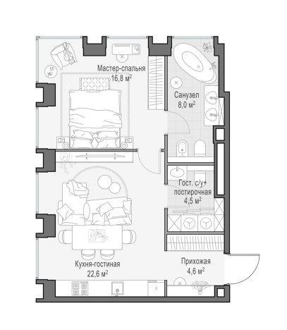 Купить квартиру в ЖК LIFE TIME в Москве. Вариант № 168729, 0, площадь -  квм, цена 106000000 рублей
