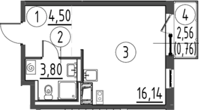 Купить Студию в ЖК Квартал Торики в Ленинградской области. Вариант № 8337817, 0, площадь -  квм, цена 5208437 рублей